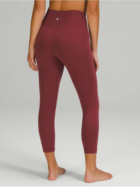 lululemon athletica Pants - Lululemon Women’s Wunder Under High-Rise Mulled Wine Crop 23" Leggings Size 14